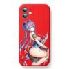 Genshin Impact Keqing Phone Case For IPhone 14 11 12 13 Pro Max X XR XSMax 6 6S 7 8 Plus SE 2022 Soft Square Color Phone Cover