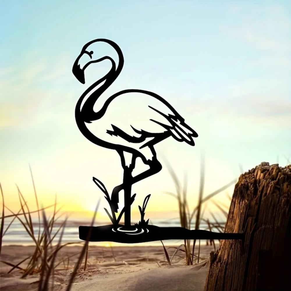Add Whimsy To Your Garden with Metal Flamingo Fairy Yard Decor – Perfect Wall Art for Garden Parties and Home Decoration