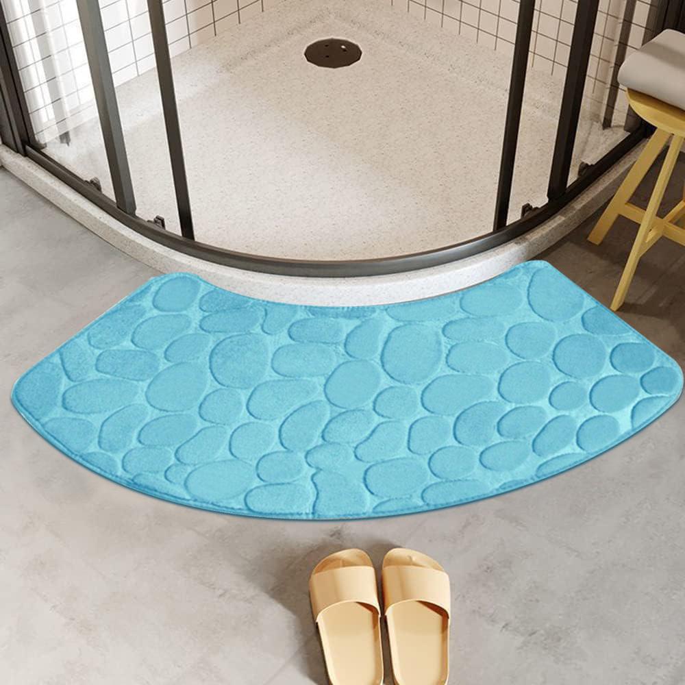 1 st, bågformad stenmönstrad badrumsmatta för torr-våt-separation, absorberande, halkskydd