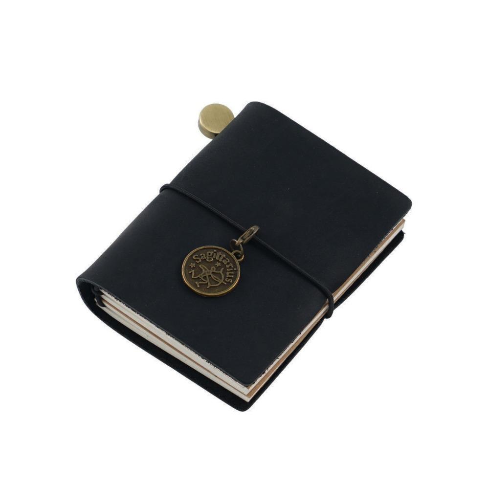 Genuine Leather Traveler s Notebook Handmade Leather Notebook Pocket Notebook  For Students чёрный