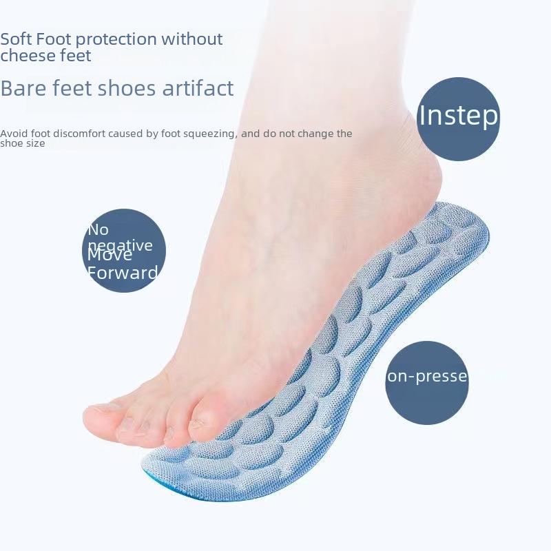 High-Elastic Sports Insoles: Soft, Shock-Absorbing, Sweat-Absorbing, Deodorizing; Ideal for Long-Term Standing or Military Training.