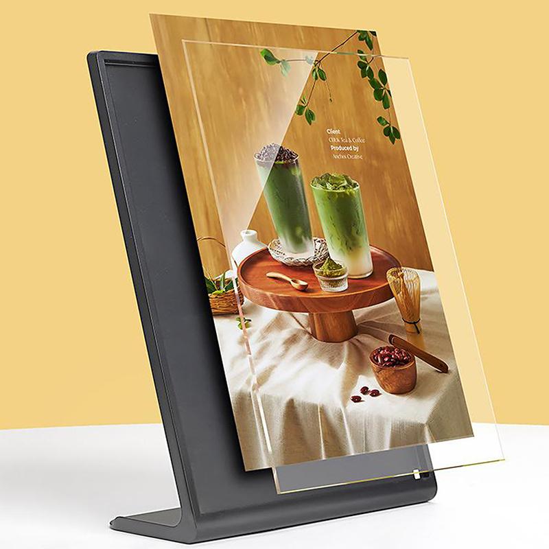 Acrylic Table Card Display Board A4 A5 A6 L-Shaped Table Sign Price Card Billboard Stand Picture Poster Art Display Frame Empty