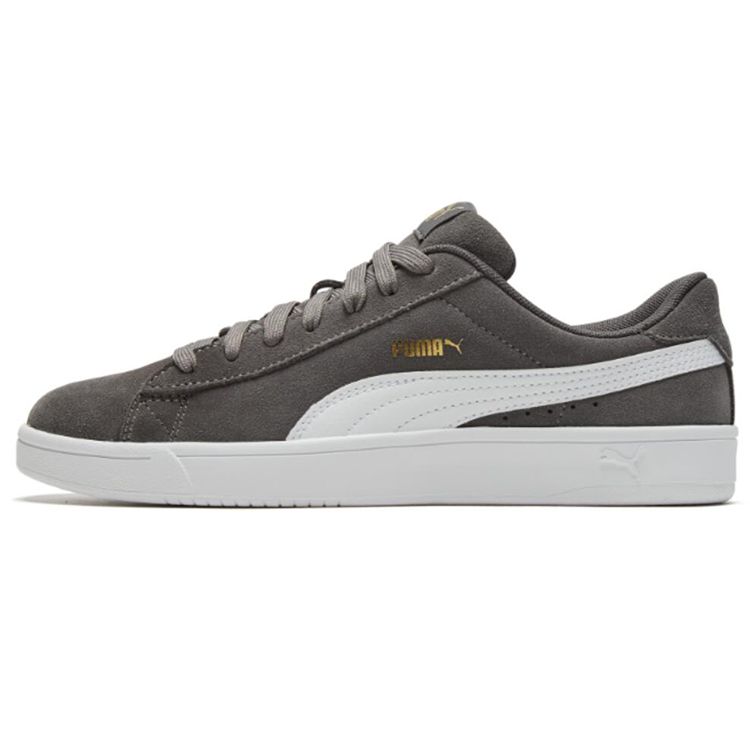 Puma Court Breaker Derby Unisex Grey Low Top Sneakers 367366-10 37