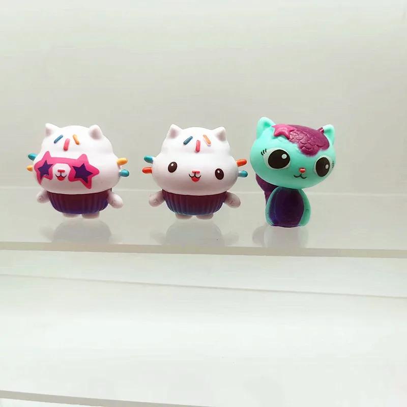 Non-Toxic 13Pcs/Set Pvc Gabby Dollhouse Figure Toy Mercat Animals Smiling Car Cat Hug Gaby Children Dolls Kids Birthday Gifts