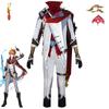 Genshin Impact Tartaglia Cosplay Costume, Fatui Harbinger Full Set Male Outfit
