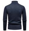 Men's Autumn-Winter Plus Velvet High Neck Sweater - Warm, Thick Knitwear for Middle-Aged Dads