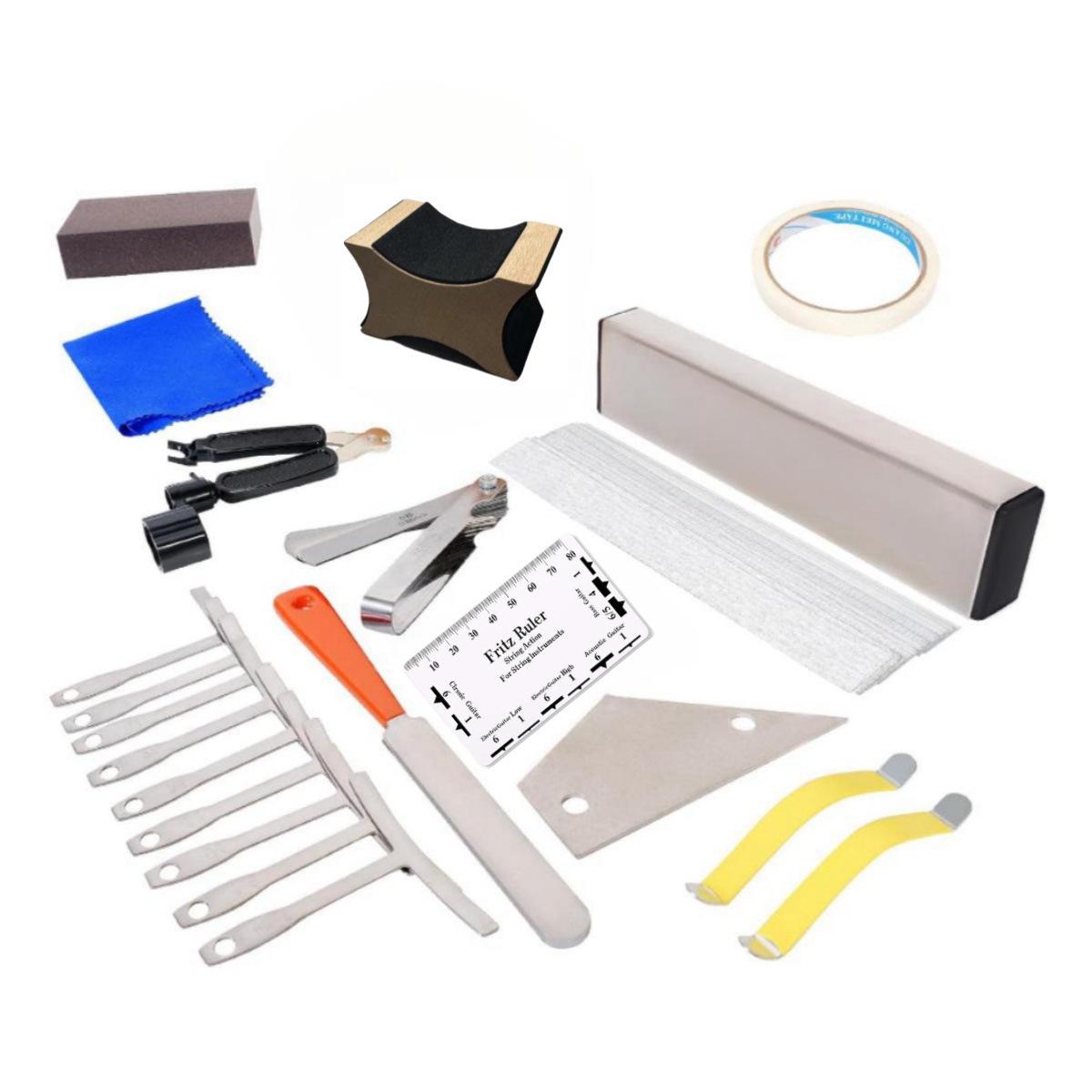 33-Piece Guitar Leveling Bar & Fret Repair Kit (15cm)