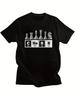 T-Shirt Y2k 1pc Chess Player Game Black