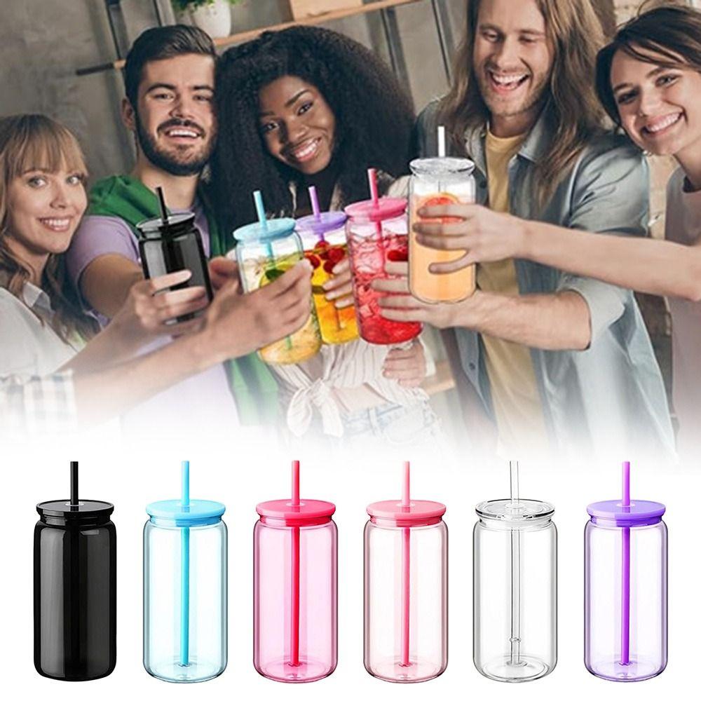 with Lids Straws Water Bottles Reusable Beverage Mugs NEW Drinking Tumbler  Party Favor