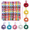 Weaving Loom Kit with Assorted Loops and Plastic Needle for Craft Projects DIY Educational Toy for Kids and Beginners