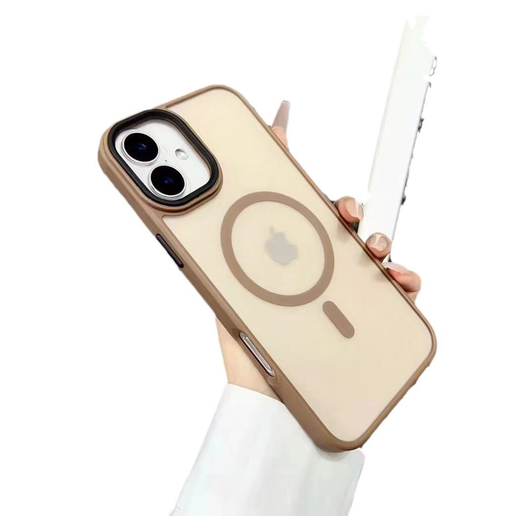 Applicable To IPhone16E Soft Color Skin Feeling Magnetic Phone Case Apple 15PROMAX Skin Feeling 13/12 Protective Case