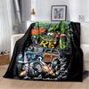 Rat Fink Retro Monster Graphic Print Flannel Blanket Cozy Warm Throw Sofa Bedroom Present Indoor Home Party Lounge Decor