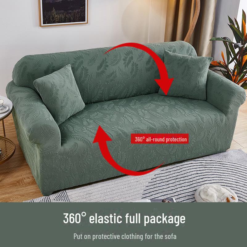 Jacquard Elastic Sofa Cover – All-Season, Universal Fit
