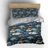 Cartoon Pirate Fish Pattern Bedding Duvet Cover Set  (1*Duvet Cover 2*Pillowcases, without duvet insert)