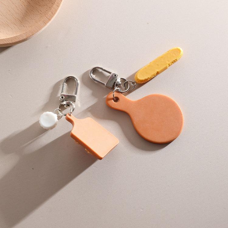 Afternoon Tea Collection Adorable Realistic-looking Bread Keyrings Bag Charms Food-themed Charms Zip-up Bag Charms and Mobile Phone Lanyards
