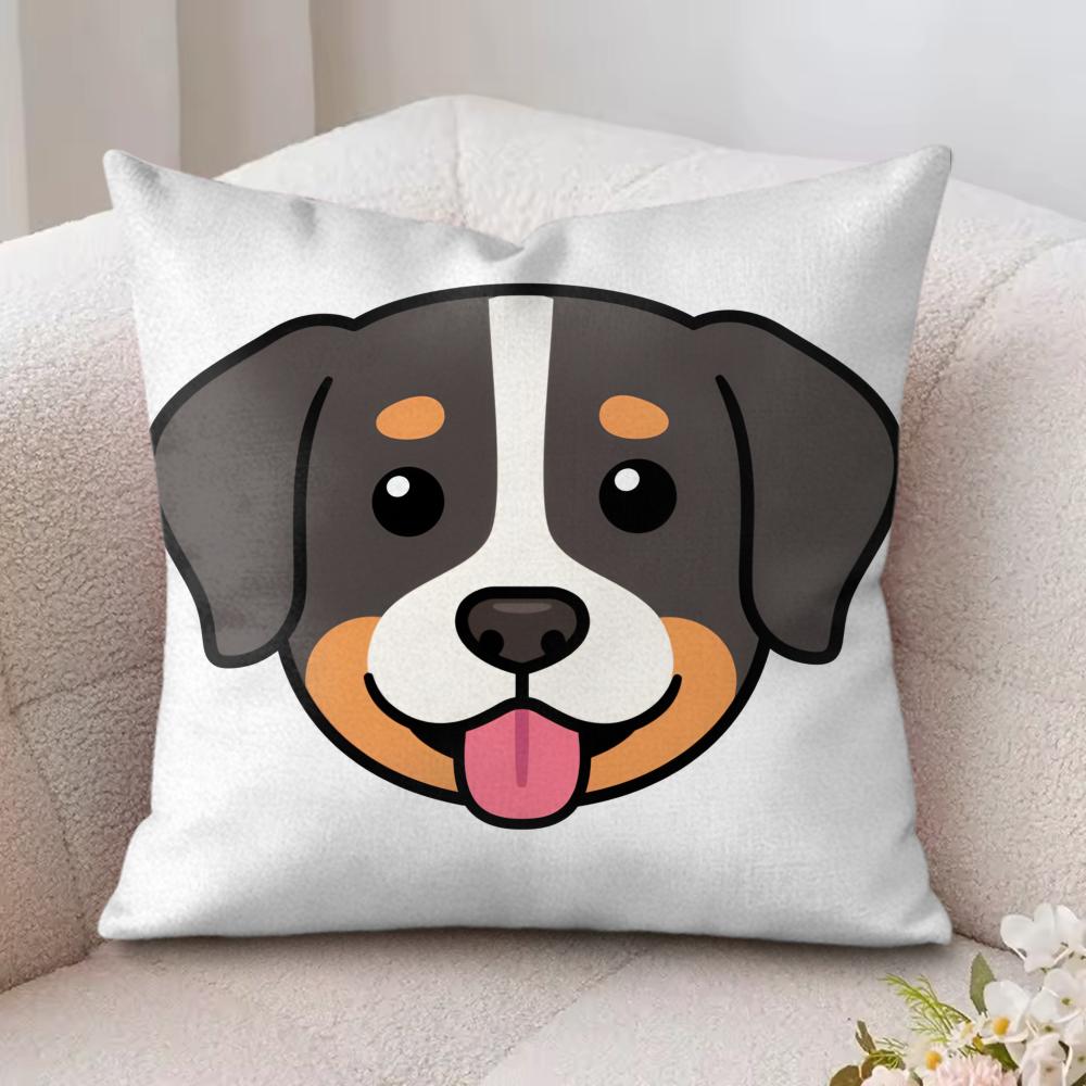 Cartoon Animal Child Kids Cushion Cover Silky Short Plush Invisible Zipper Dustproof Sofa Pillow Case For Home Decor