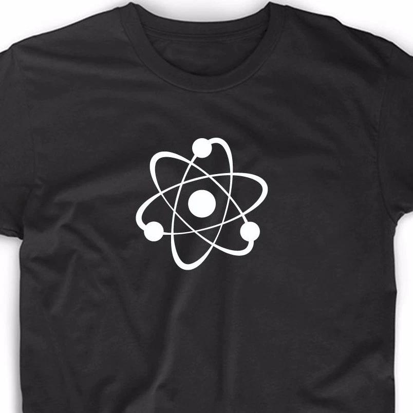 Atom Symbol T Shirt Geek Nerd Math Science Tee Chemistry Big Bang Theory Gamer 4XL