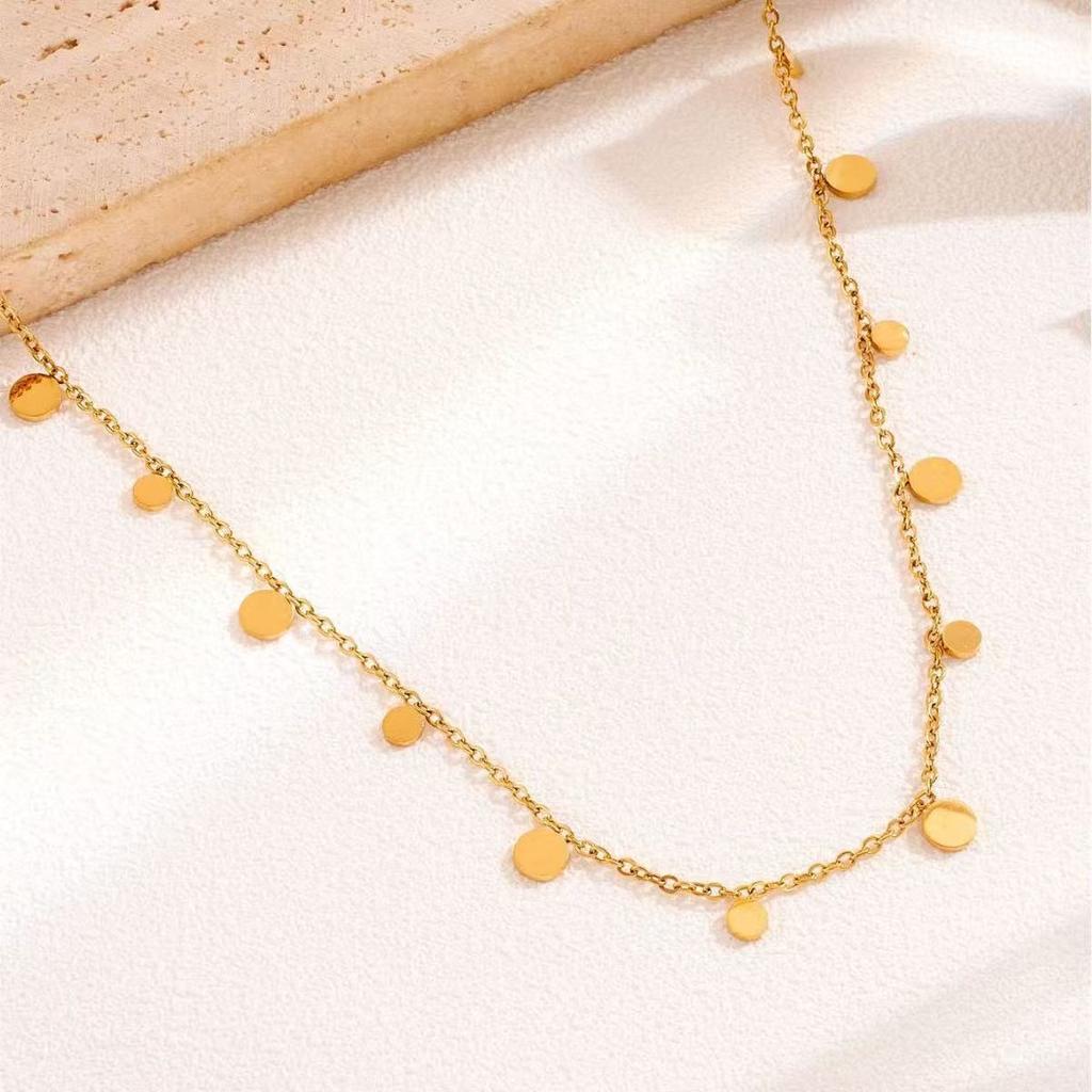 Light Luxury New Water Drop Pearl Bamboo Chain Necklace Women's Niche Design Collarbone Chain 18K Gold Accessories