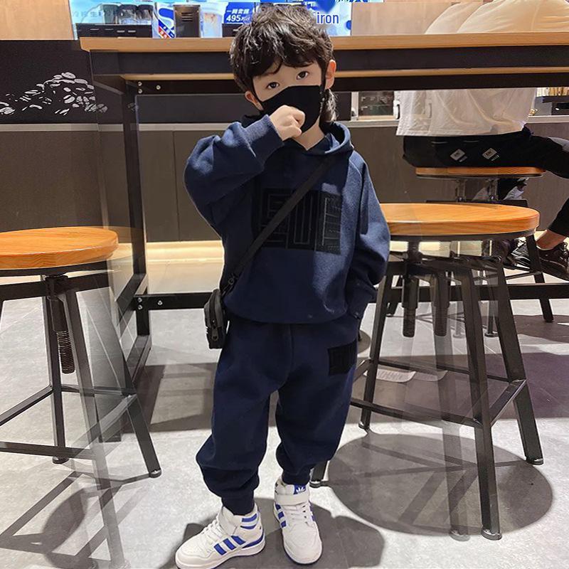 Boys' Spring 2025 Toddler Street Style Two-Piece Outfit: Cool and Handsome Children's Clothing Set