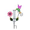 Outdoor Metal Rain Gauge Butterfly Decoration For Garden Yard Measurement Tool With Dragonfly Pattern Weather Resistant