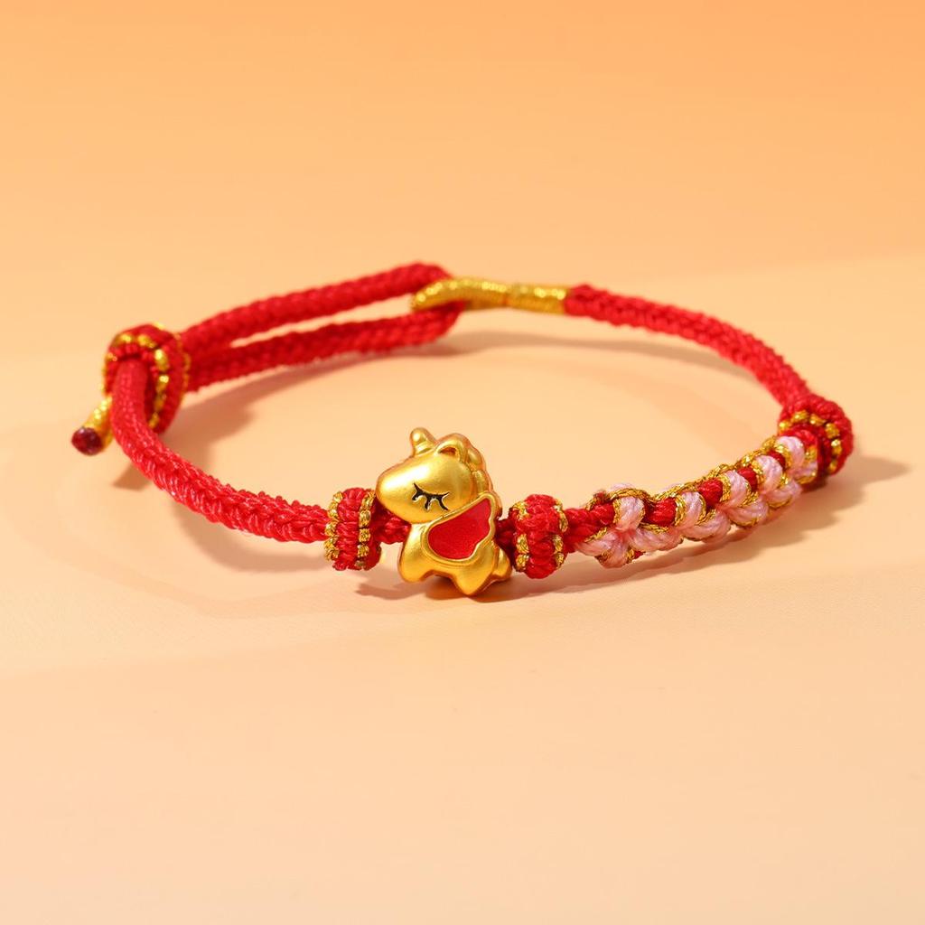Year of the Horse Zodiac Bracelet - Red String Handmade Couples Charm for Men and Women, New Year Gift Jewelry