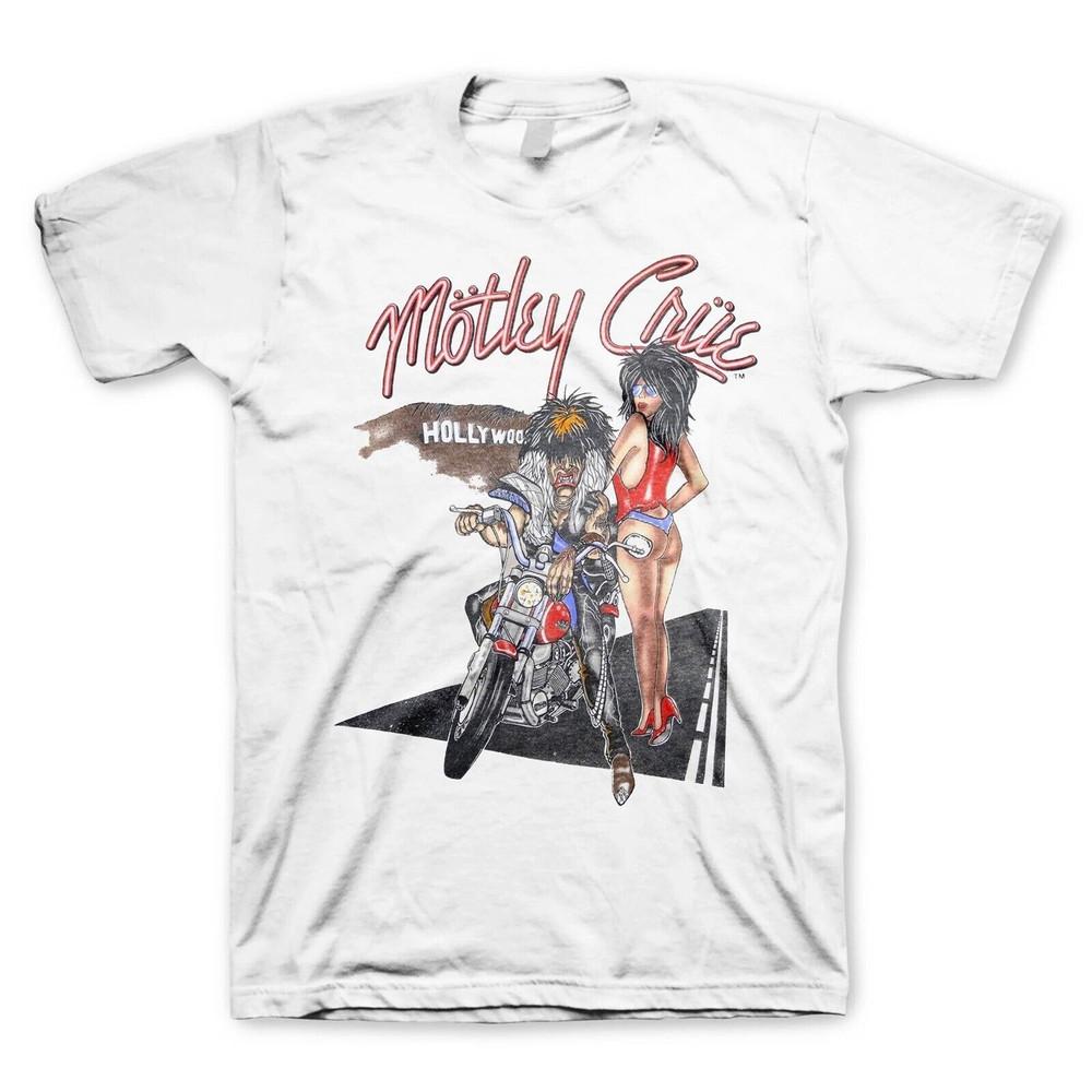 MOTLEY CRUE cd lgo ALLISTER FIEND MOTORCYCLE Официальная РУБАШКА LG Новый театр крика Унисекс Футболка M