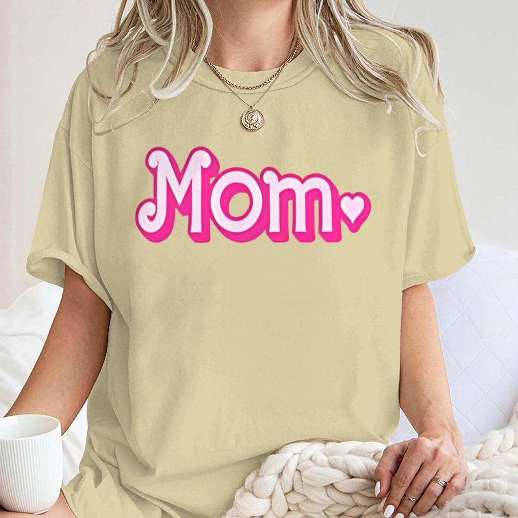 Mom Fashion Tees Short Sleeve Round Neck Mother's Day Gifts Tshirts Casual Mama Life Fun Unisex's T-Shirts