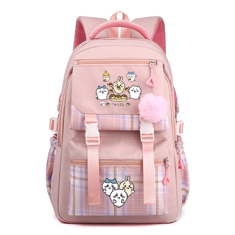 Jiikawa Wow School Bag New Chiikawa Girls Backpack for Primary and Secondary School Students Cute College Style Backpack