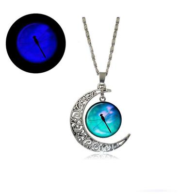 DOME-SPACE Pendant Necklace Retro Vintage Style Humming Bird Lover Pendant Jewelry Silver
