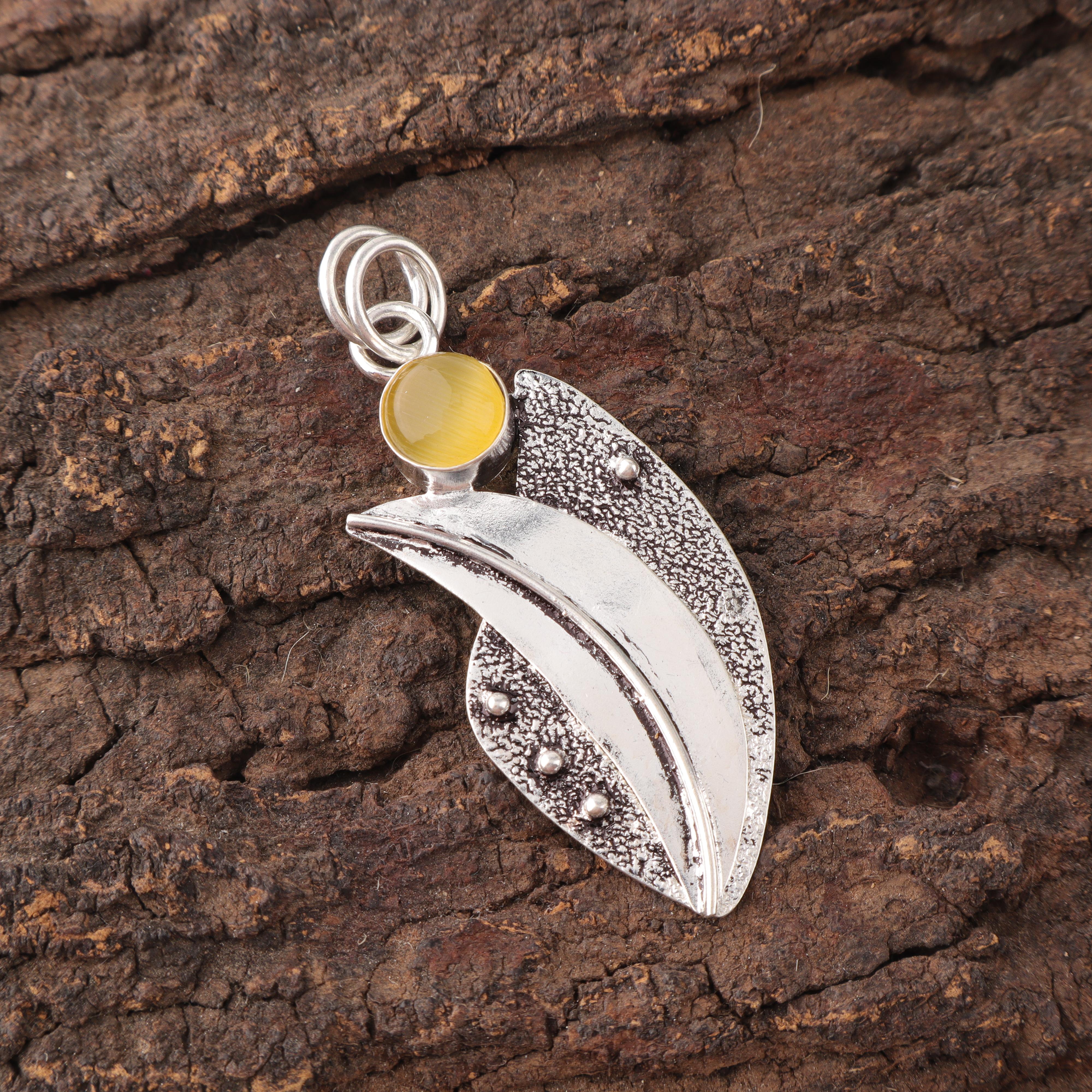 

Подвеска из стерлингового серебра 925 пробы Желтый кошачий глаз , Ручная работа, Великолепные серебряные украшения, Красивые украшения с кошачьим глазом в подарок 2.05 Inches жёлтый