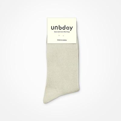 UNBDAY Women's 2-1 Gold Color Socks - Oatmeal