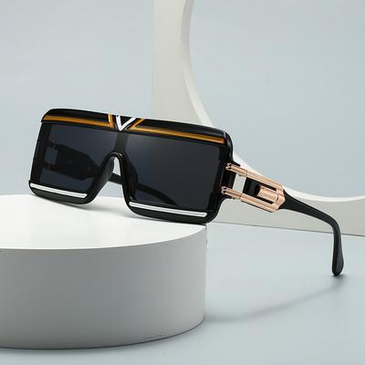 Fashion Square Modern Sunglasses Men Women Black Retro UV400 Street Shades Ins Style Male Unisex Trendy