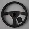 SIBEIKE JDM Montecarlo Černý semišový kožený volant Sim Racing Sportovní volant