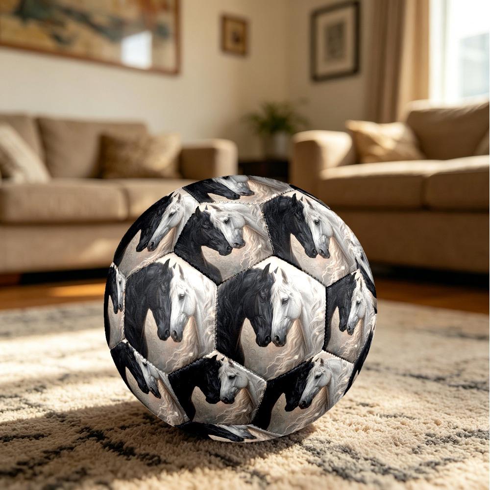 1pc Horse Affection Fantasy Theme Soccer Ball Football, Size 5, Lightweight PVC, Durable Outdoor Training Soccer Ball, Gift M61447
