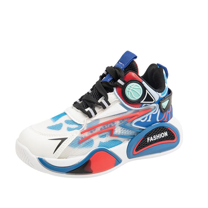 Jungen Basketballschuhe Kinder atmungsaktive Sportschuhe 2025 Frühling und Herbst neue mittelalte und ältere Kinder Mesh Laufschuhe Jungen Sneaker