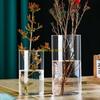 Glass Cylinder Vases Glass Hydroponic Vase Clear Holder Flower Vase D57B