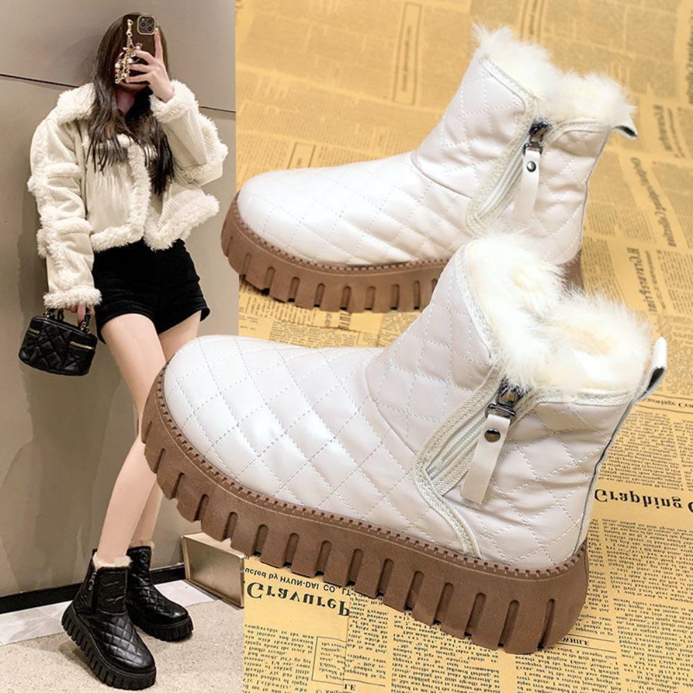 Winter Wildleder Wasserdichte Schneestiefel für Damen