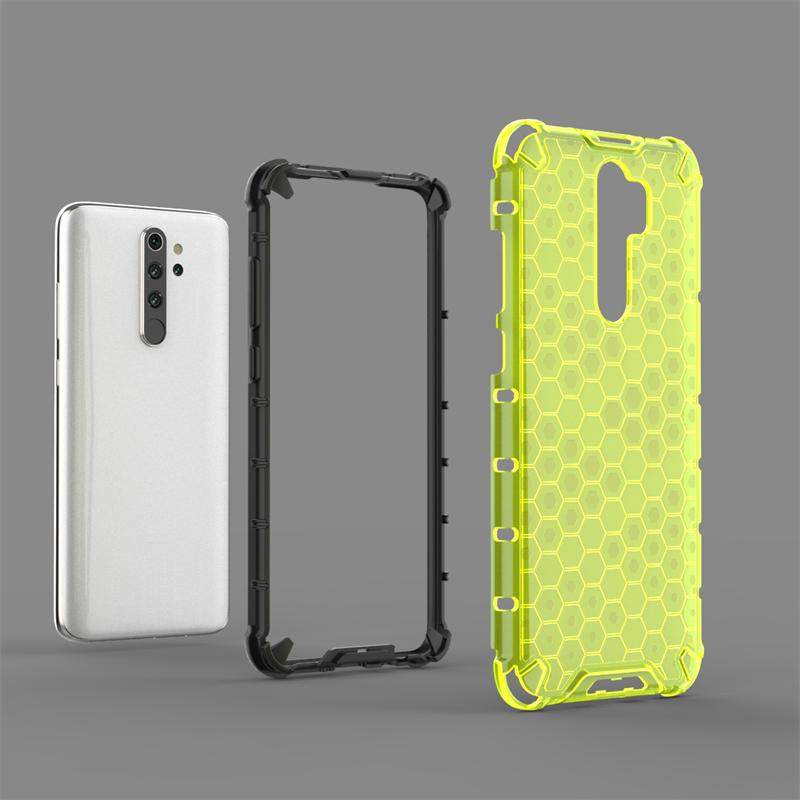 Shockproof Transparent Case For Redmi Note 8 Pro Honeycomb Armor Clear Case For Redmi Note 8 Pro Case Cover For Redmi Note 8 Pro