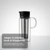 Cold Brew Coffee Maker Reusable Glass Pitcher with Lid Sun Tea for Kitchen