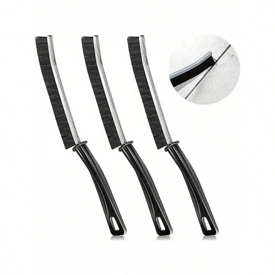 1Pcs Long Handle Crevice Cleaning Brush: Designed For Hard-To-Reach Spaces Like Window Tracks, Sliding Door Grooves, Sink Edges