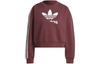 Originals Sweatshirts Women's Dark Red Crew Neck Moderate Regular HC4620