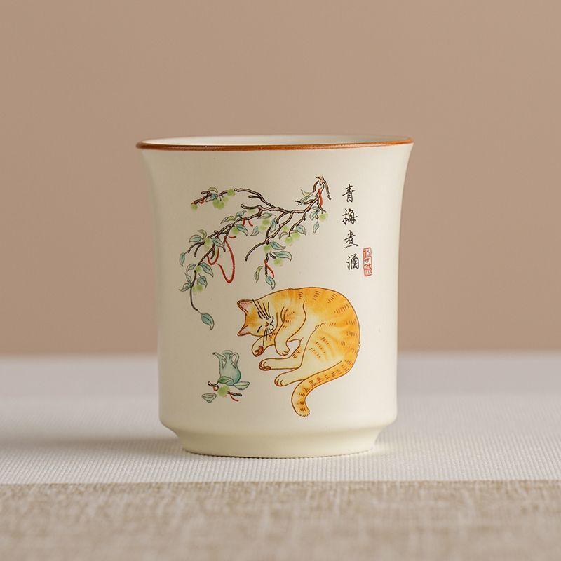 Ru kiln master cup, high-end personal ceramic tea cup, Kung Fu tea cup, business holiday souvenir