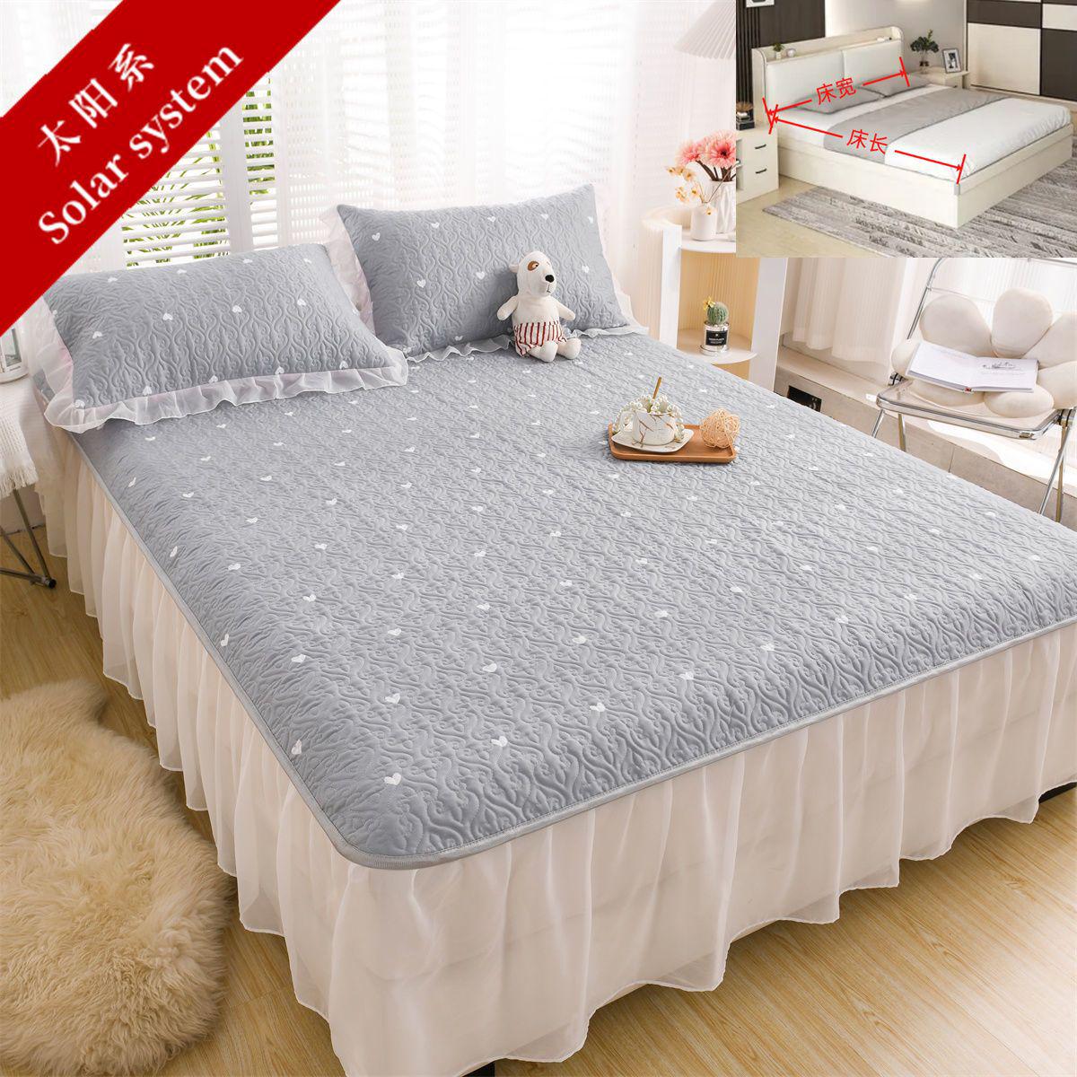 

Korean Style Quilted Non-slip Bed Skirt & Mattress Protector 1.2x2.0m Single without Pillowcase