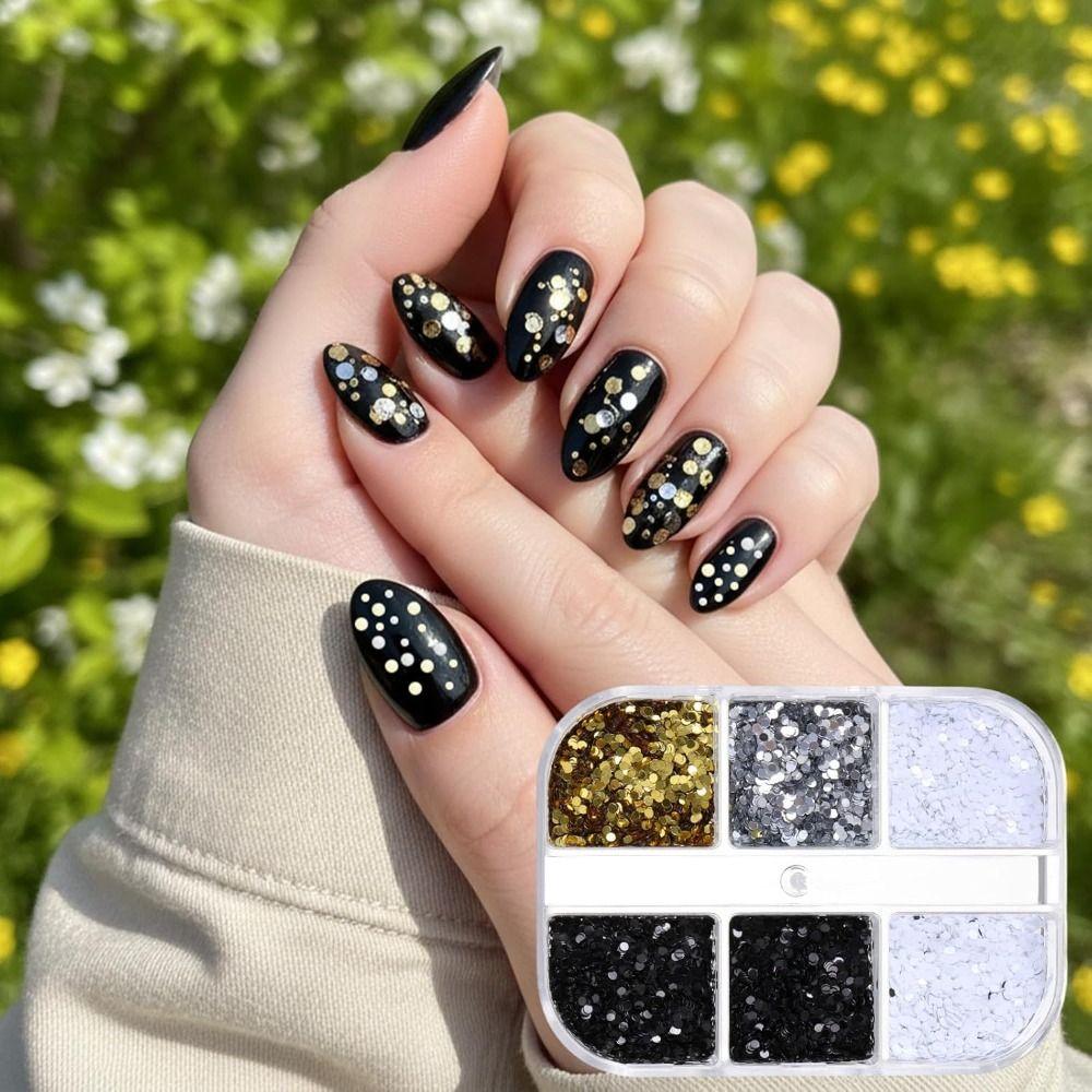 1mm Tiny Dot Nail Art Sequins 3D Laser Round Dots Paillettes New Disco Nail Sequin  for Nail Art