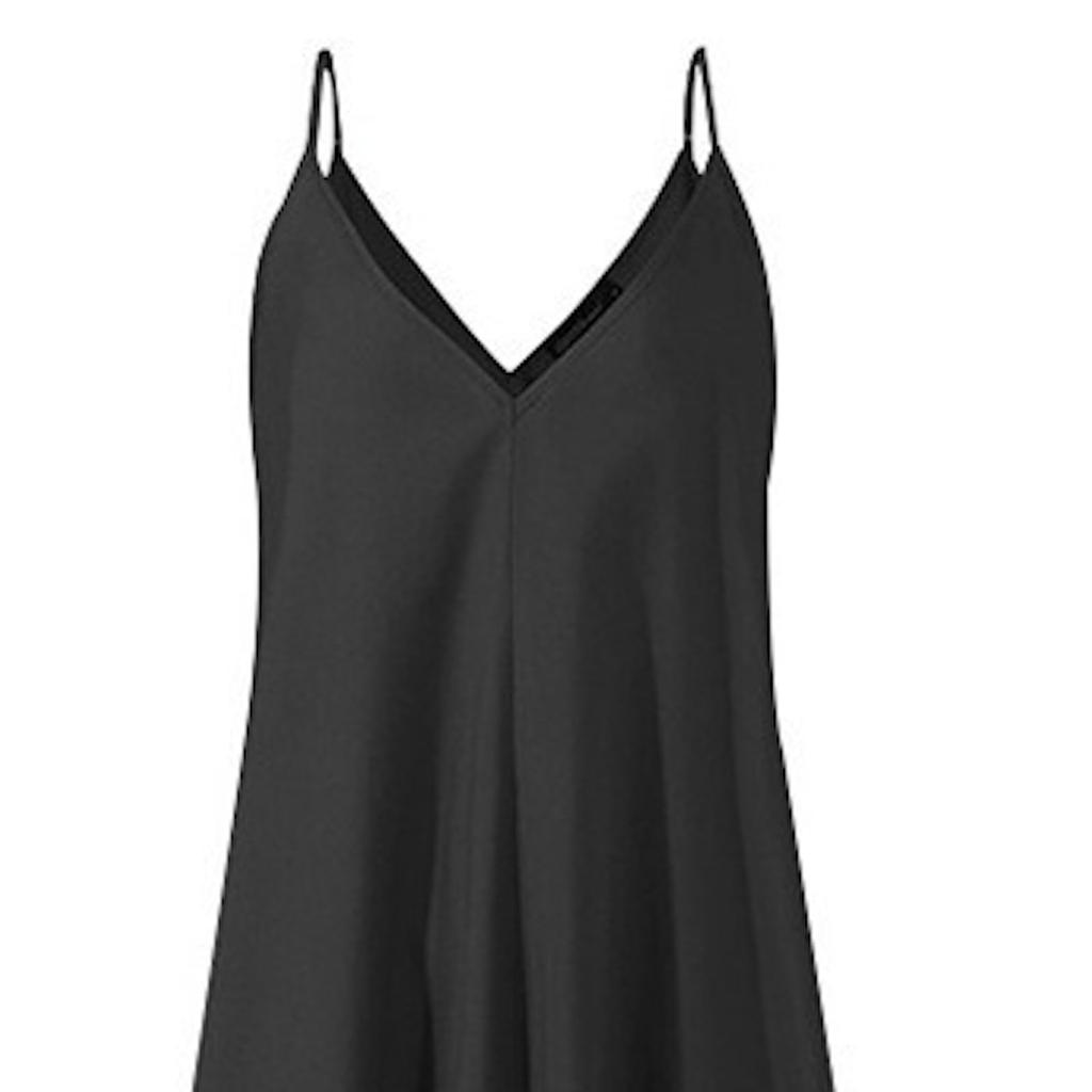 ReiLuana Camisole Long Solid Loose Fit Women's A-Line Dress, Length, Figure-Flattering, Maternity, Slimming, Spring, Summer, Fall, Popular, Cute,