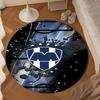 1PC rug Monter-rey Football Crest Art Round mat Home Decor, Chair rug For livingroom,Bedroom, doormat home decor Birthday Gift Christmas Gifts
