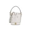 TB-Willa Metallic Double T Logo Diamond Quilted Drawstring Closure Detachable Chain Shoulder Strap Leather Bucket Bag Mini 148249-724