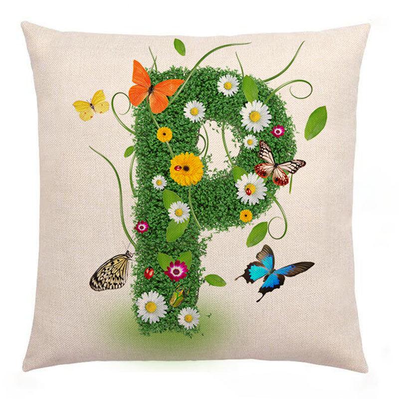 Neuer Kissenbezug Grün Kreativ Liebesbrief Kissen Liebe 26 Buchstaben Kissenbezug Sofakissenbezug