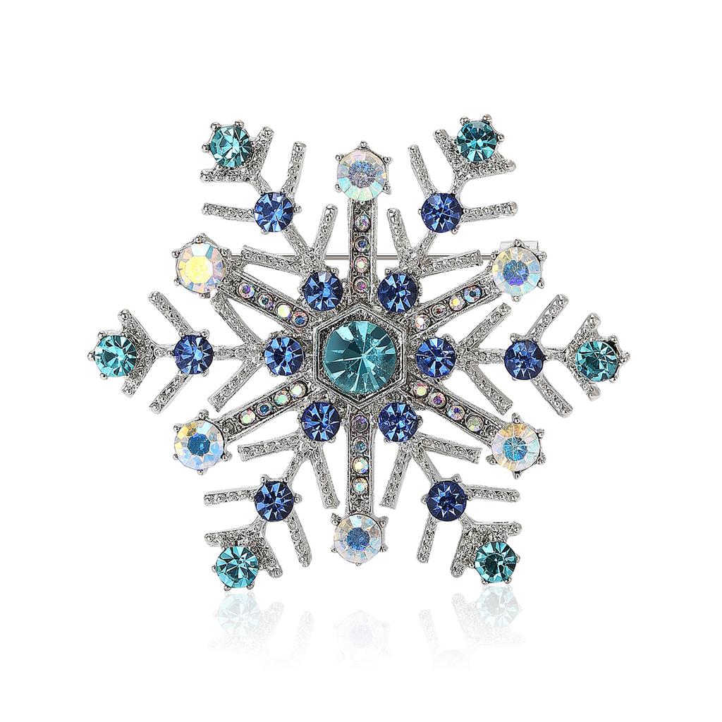 High-Grade Alloy Rhinestone Snowflake Brooch Beautiful Fashion Women'S Suit Cardigan Corsage Jewelry Pin