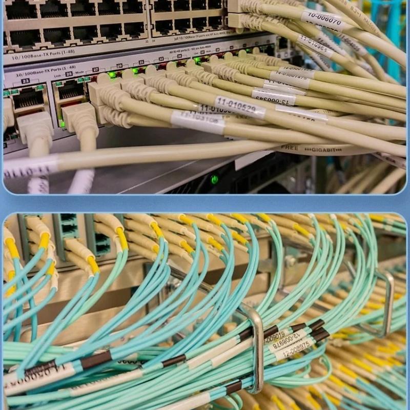 Niimbot M2/M3/Z401/B32 Winding Label Network Cable Paper with Protective Film Optical Fiber Sticker Waterproof Self-Adhesive